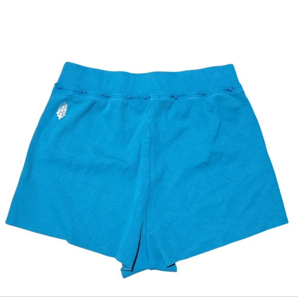 FP Movement By Free People Luxe Rib Short St Tropez Blue size Small NWOT - Picture 1 of 3